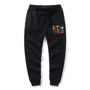 Calças de lã de qualidade travis scott astroworld carta impressa dos homens das mulheres calças de jogging hip hop streetwear masculino sweatpants