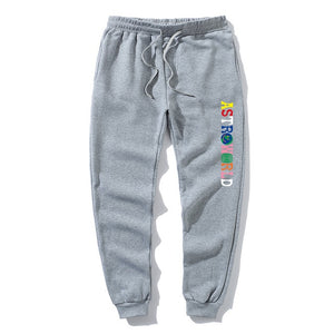 Calças de lã de qualidade travis scott astroworld carta impressa dos homens das mulheres calças de jogging hip hop streetwear masculino sweatpants
