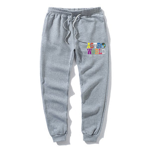 Calças de lã de qualidade travis scott astroworld carta impressa dos homens das mulheres calças de jogging hip hop streetwear masculino sweatpants