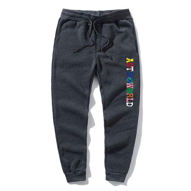 Calças de lã de qualidade travis scott astroworld carta impressa dos homens das mulheres calças de jogging hip hop streetwear masculino sweatpants