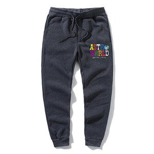 Calças de lã de qualidade travis scott astroworld carta impressa dos homens das mulheres calças de jogging hip hop streetwear masculino sweatpants