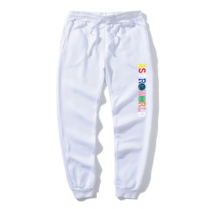 Calças de lã de qualidade travis scott astroworld carta impressa dos homens das mulheres calças de jogging hip hop streetwear masculino sweatpants