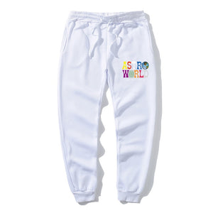 Calças de lã de qualidade travis scott astroworld carta impressa dos homens das mulheres calças de jogging hip hop streetwear masculino sweatpants