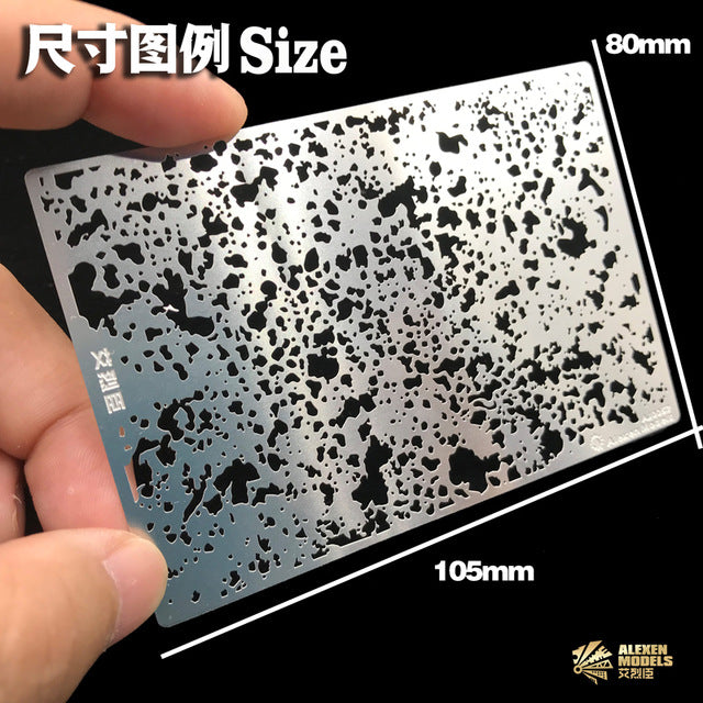 Military Model Motley & Stains Stencil For Aging Stencil Chariot Armor Design Leakage Spray Board Plates Hobby Models Tools