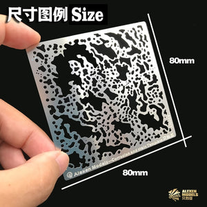 Military Model Motley & Stains Stencil For Aging Stencil Chariot Armor Design Leakage Spray Board Plates Hobby Models Tools