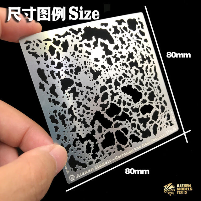 Military Model Motley & Stains Stencil For Aging Stencil Chariot Armor Design Leakage Spray Board Plates Hobby Models Tools