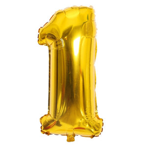 Gold Sliver 32 inch  0-9  Large Helium Digital Air Ballons Foil Children Festival Birthday Party for Kids Cartoon Hat Toys