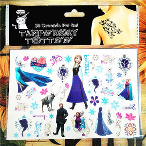 Children Cartoon Temporary Tattoo Sticker Novelty Cosplay Gag Toys for Princess Sofia Elsa Snow White Fans Waterproof 2-3 Days