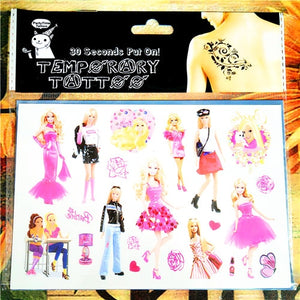 Children Cartoon Temporary Tattoo Sticker Novelty Cosplay Gag Toys for Princess Sofia Elsa Snow White Fans Waterproof 2-3 Days